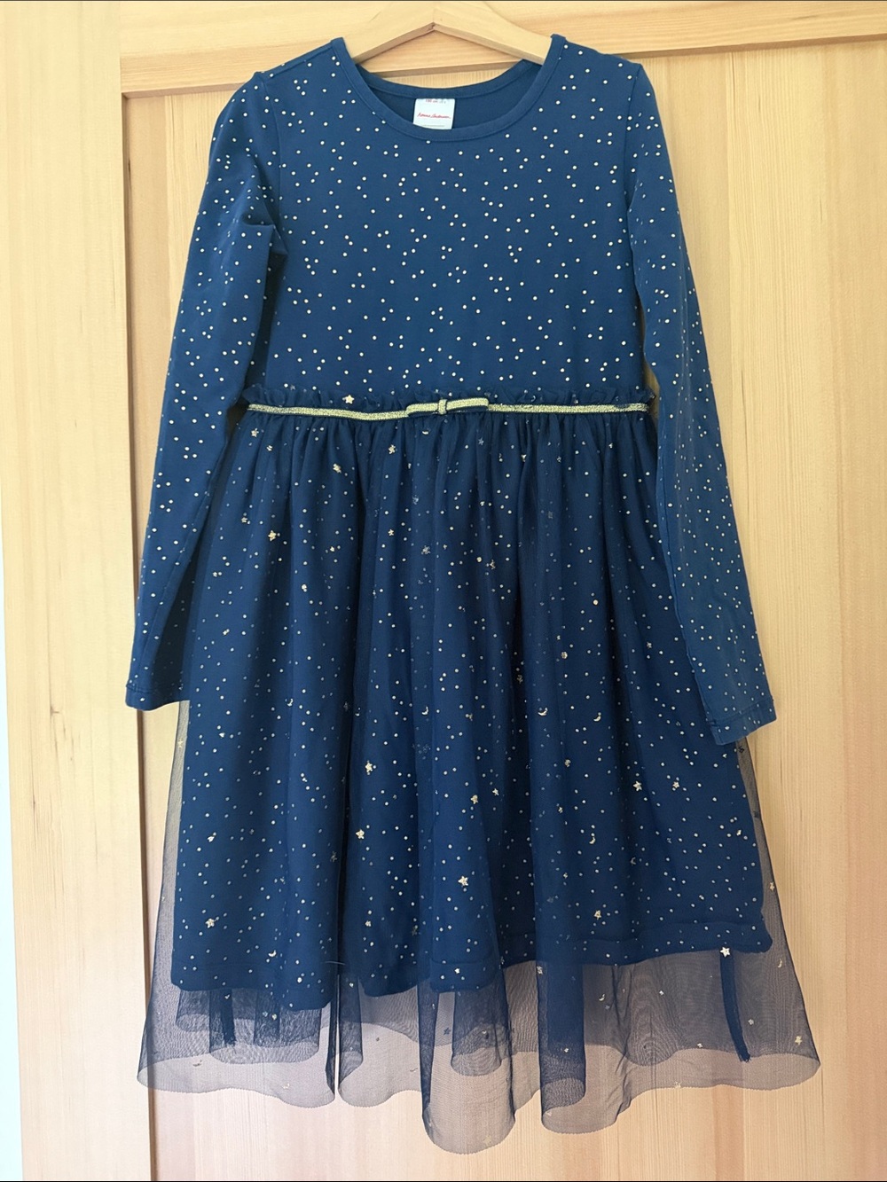 Hanna Andersson shimmer star dress in soft tulle